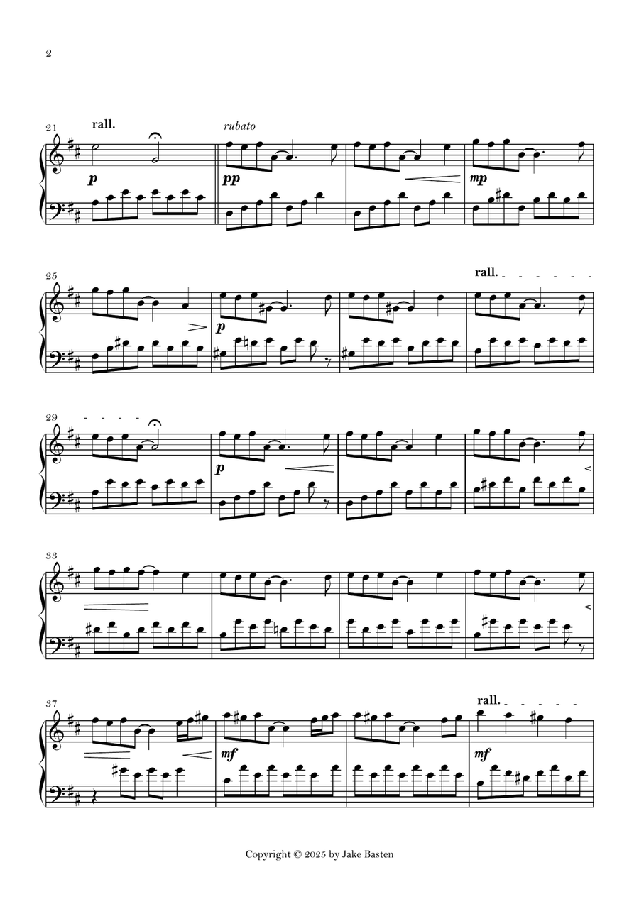 The One For Me Piano Solo scores gallery preview page 2