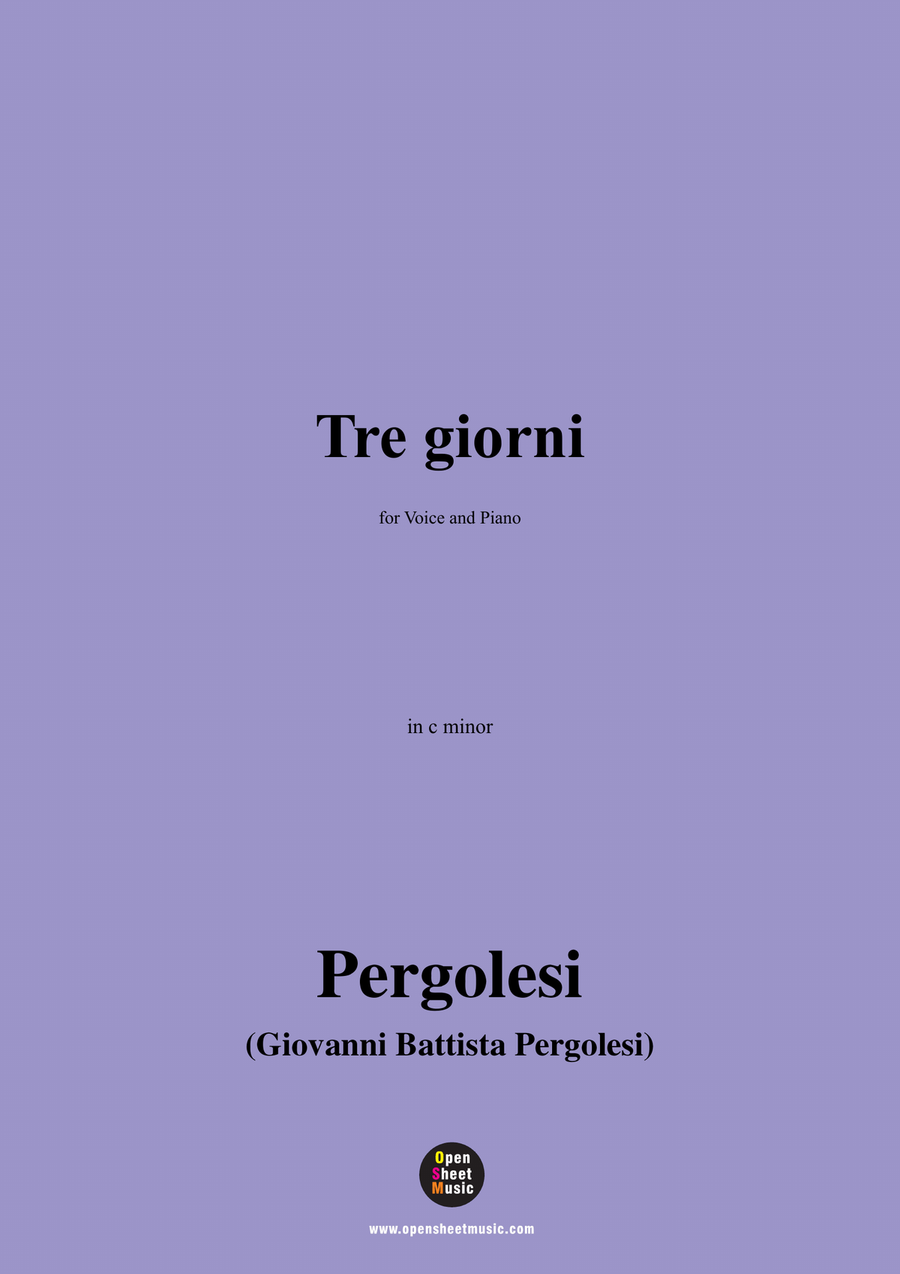 Pergolesi-Nina,in c minor Piano, Vocal scores gallery preview page 1