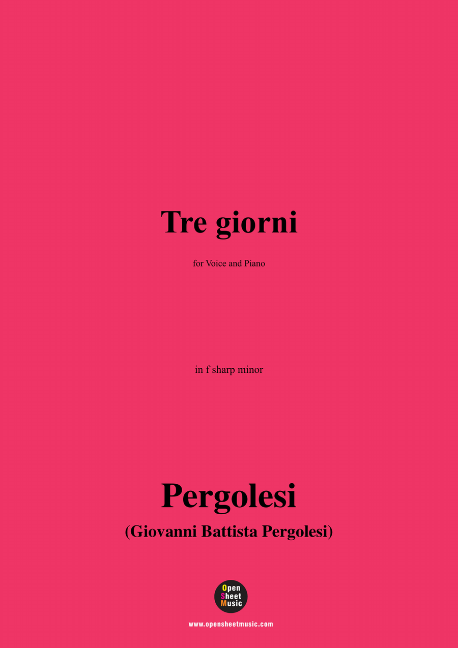 Pergolesi-Nina,in f sharp minor Piano, Vocal scores gallery preview page 1