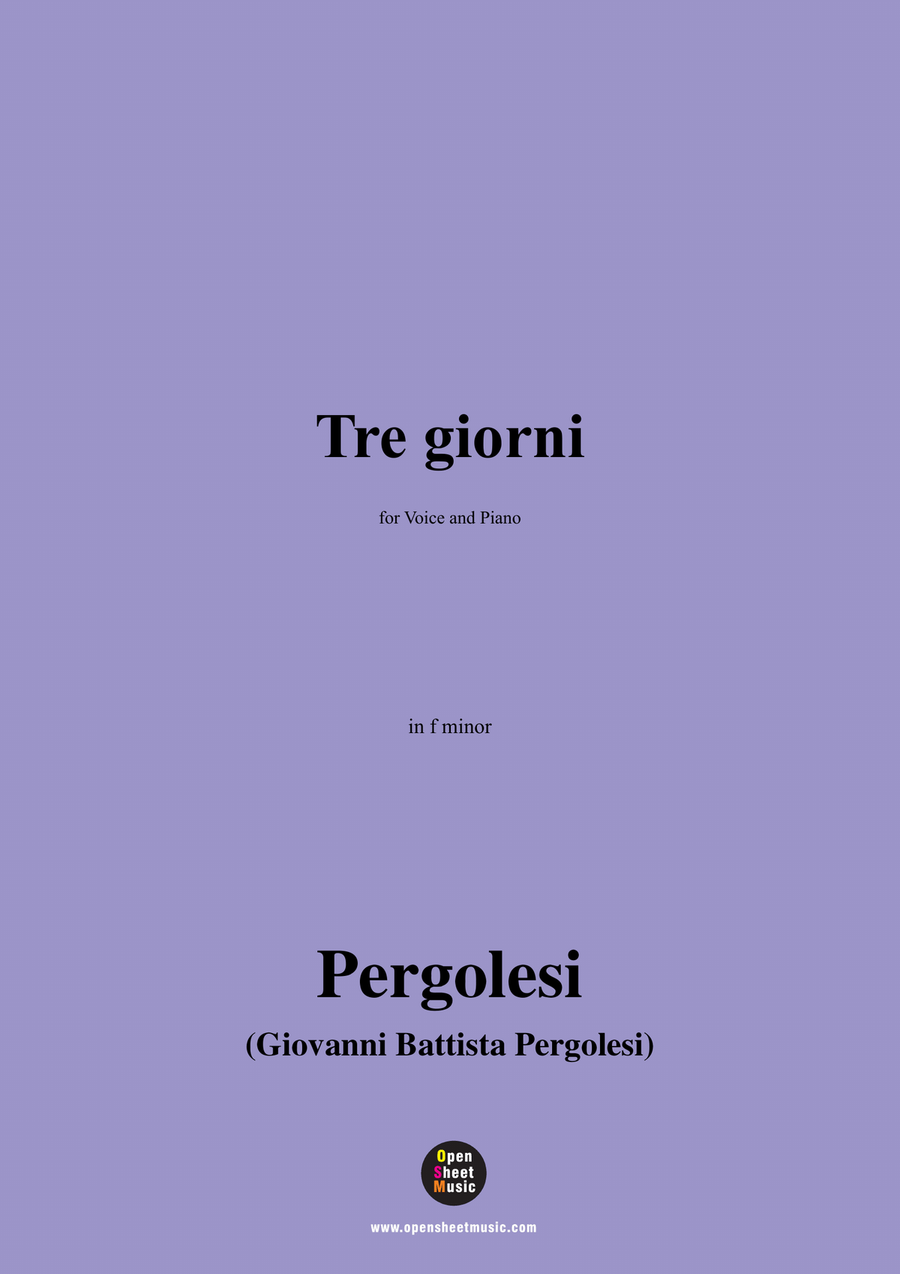Pergolesi-Nina,in f minor Piano, Vocal scores gallery preview page 1
