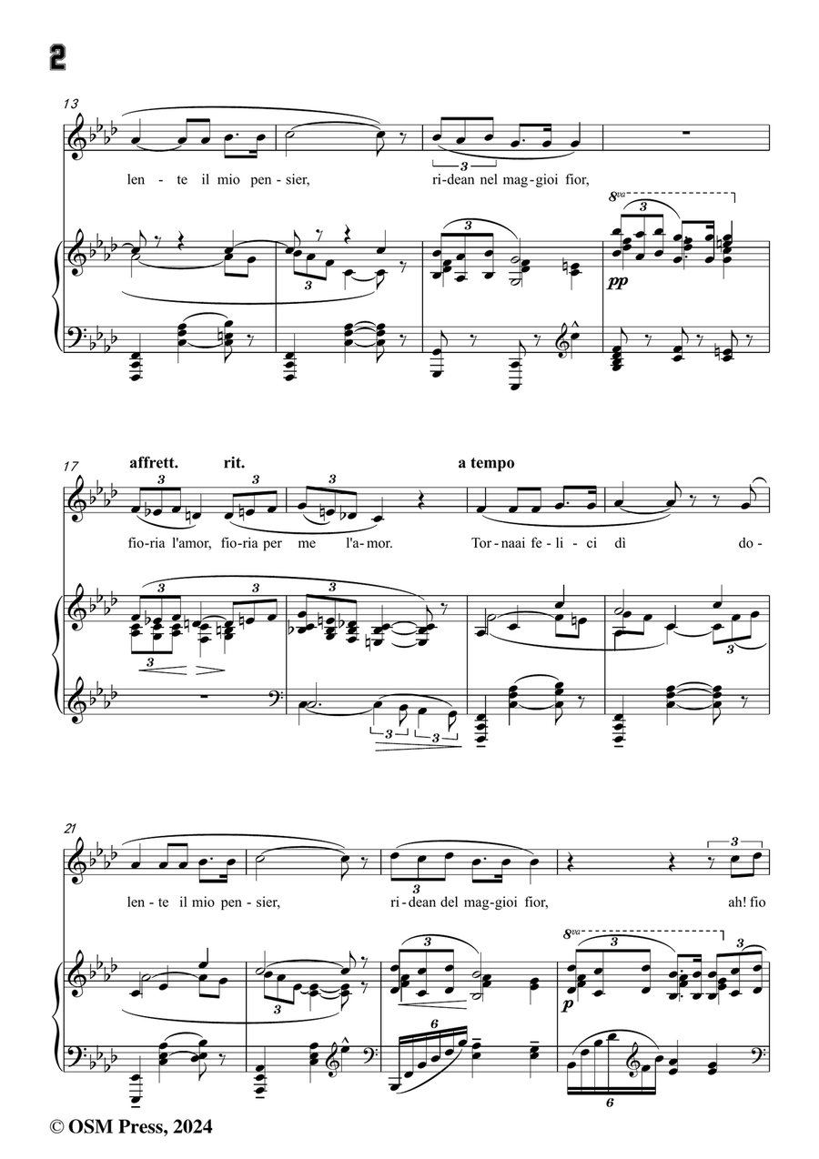 G. Puccini-Torna ai felici dì,in f minor Piano, Vocal scores gallery preview page 4