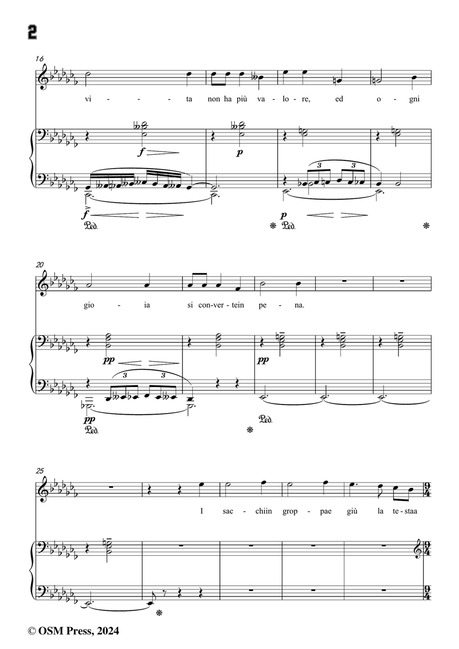 G. Puccini-Hai ben ragione,in a flat minor Piano, Vocal scores gallery preview page 4