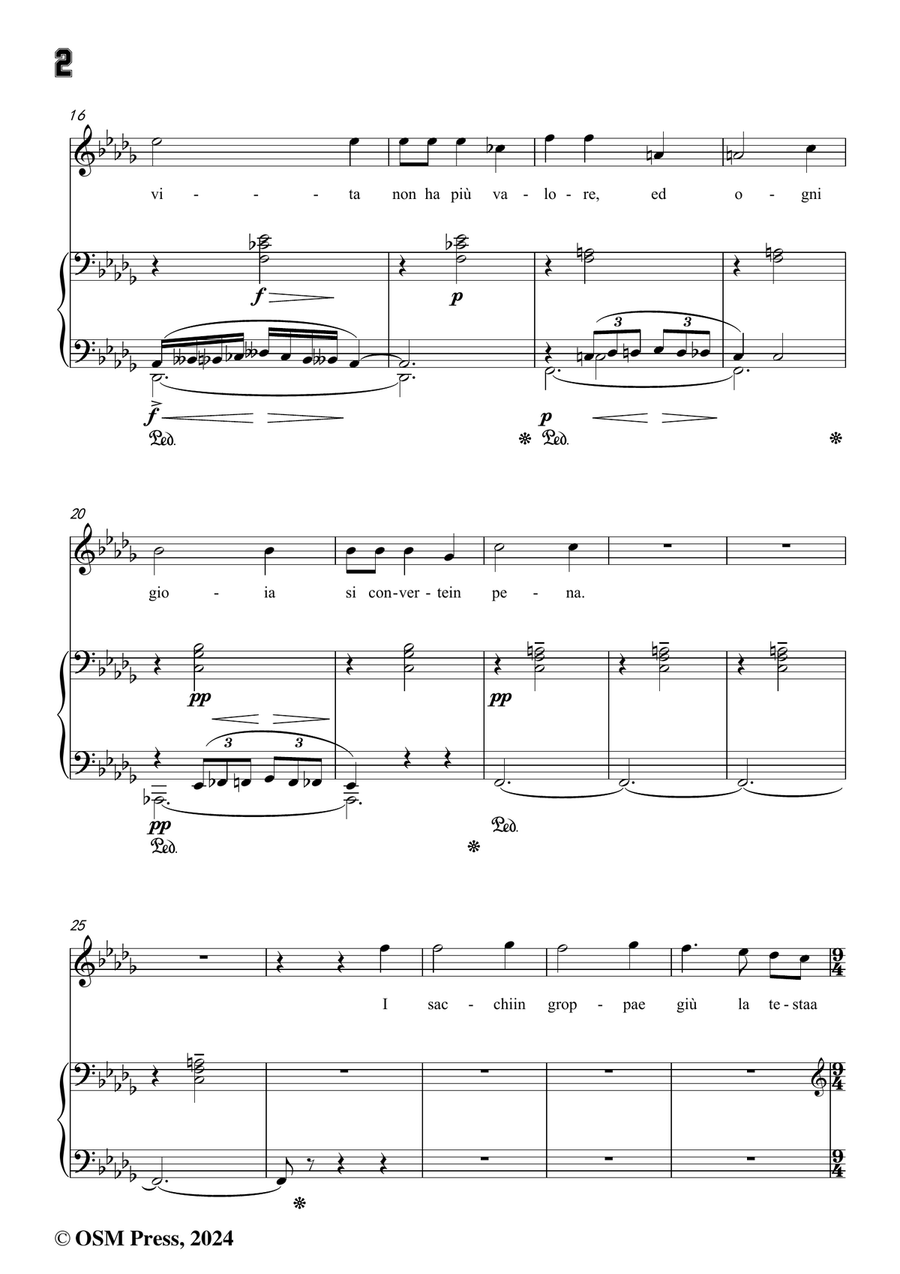 G. Puccini-Hai ben ragione,in b flat minor Piano, Vocal scores gallery preview page 4