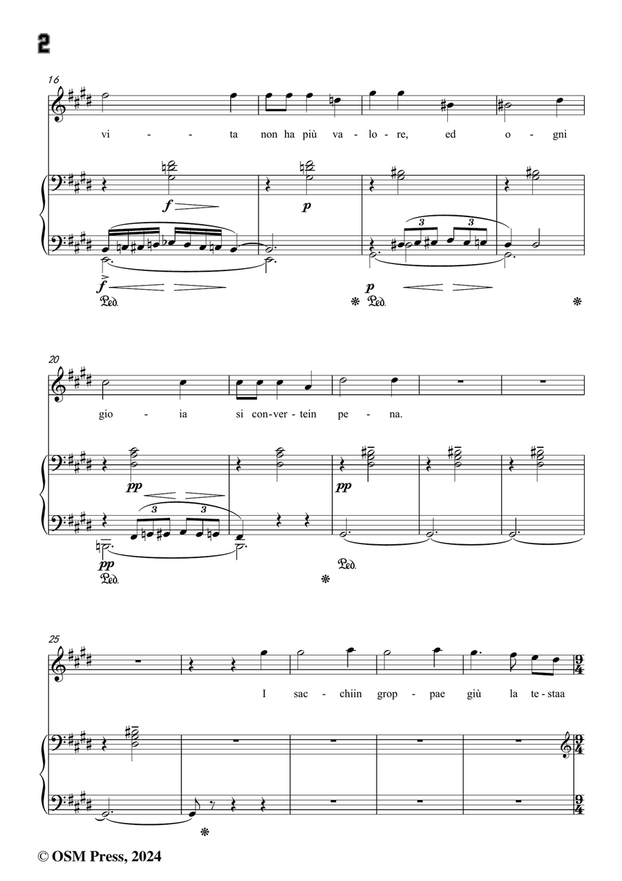 G. Puccini-Hai ben ragione,in c sharp minor Piano, Vocal scores gallery preview page 4