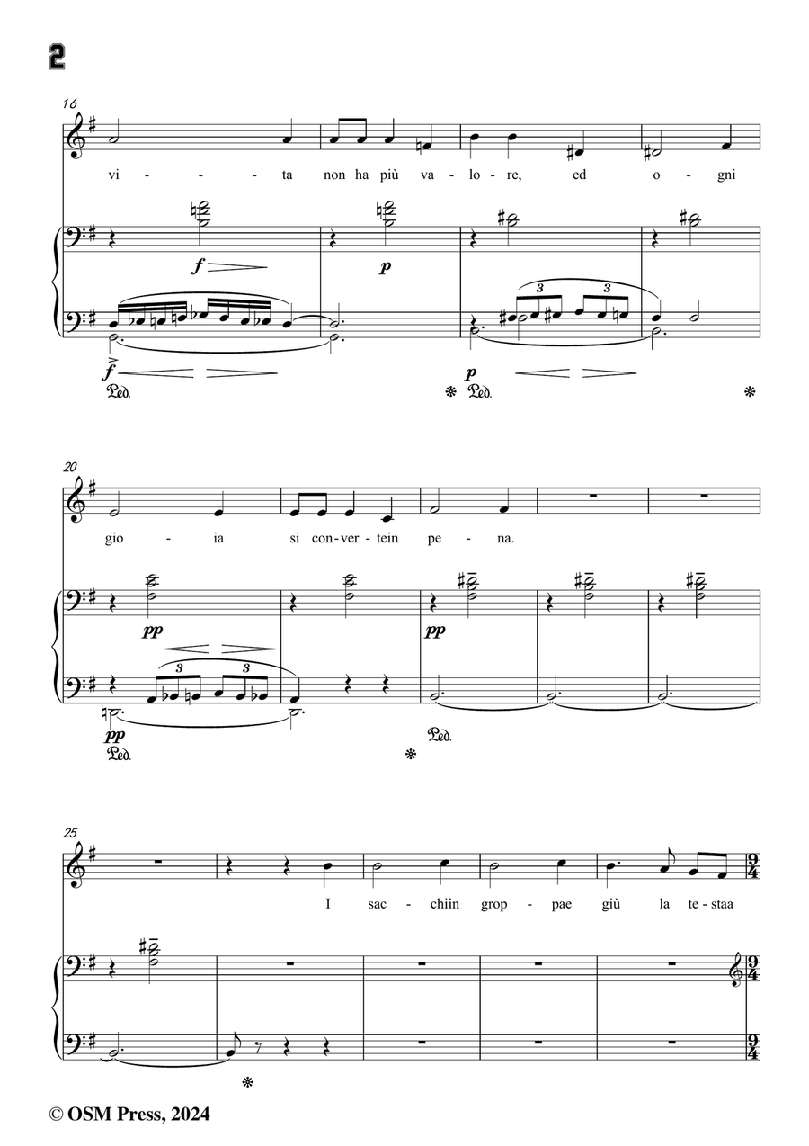 G. Puccini-Hai ben ragione,in e minor Piano, Vocal scores gallery preview page 4