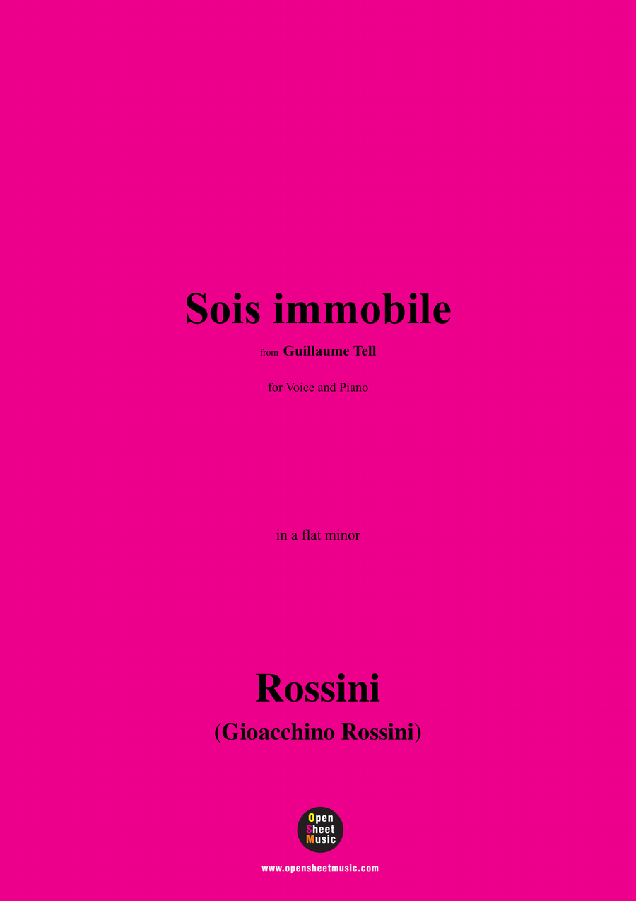 Rossini-Sois immobile,in a flat minor Piano, Vocal scores gallery preview page 1