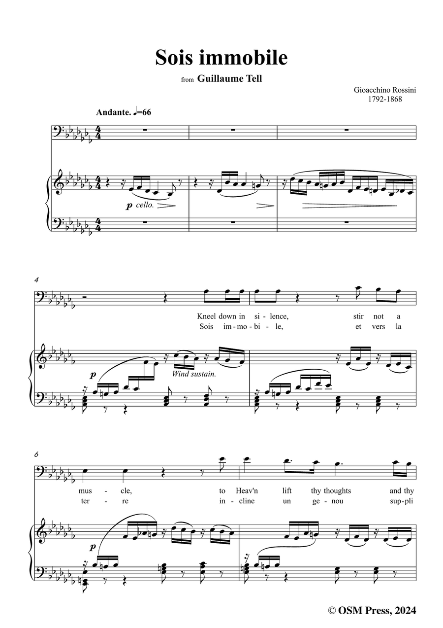 Rossini-Sois immobile,in a flat minor Piano, Vocal scores gallery preview page 3