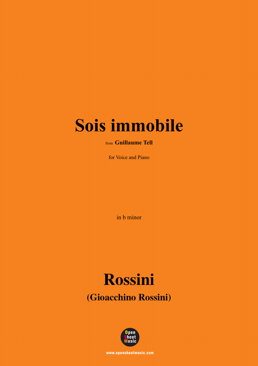 Rossini-Sois immobile,in b minor Piano, Vocal scores gallery preview page 1