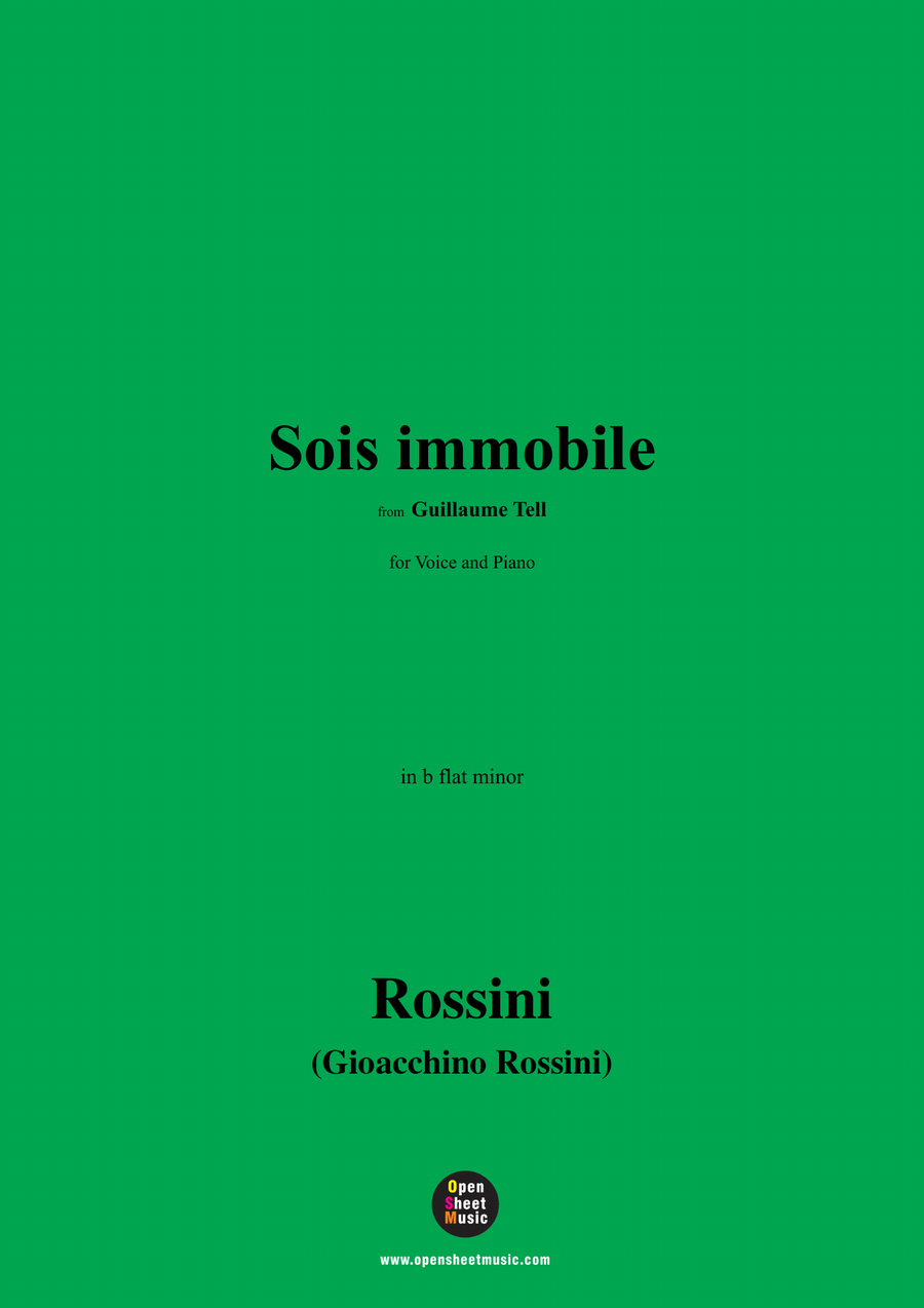 Rossini-Sois immobile,in b flat minor Piano, Vocal scores gallery preview page 1