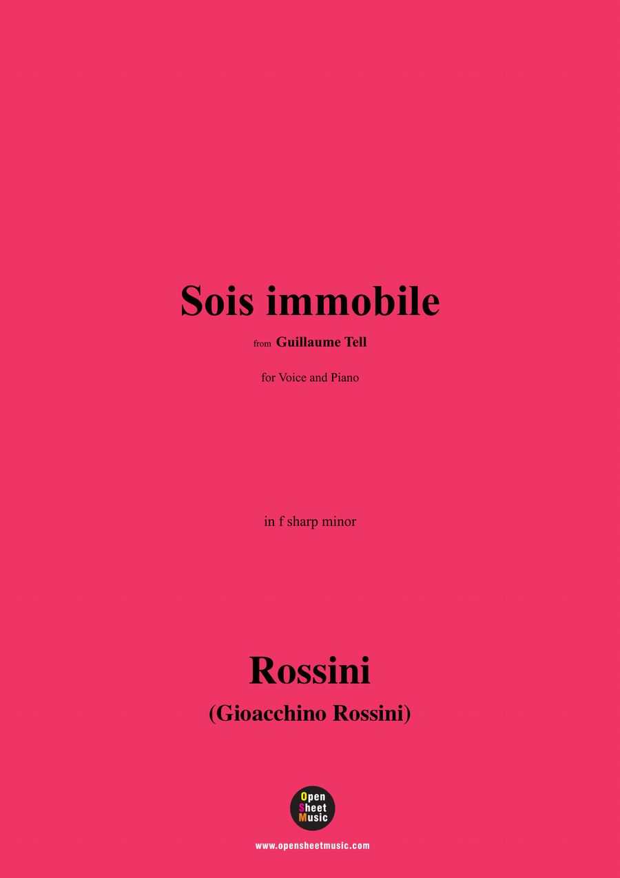 Rossini-Sois immobile,in f sharp minor Piano, Vocal scores gallery preview page 1