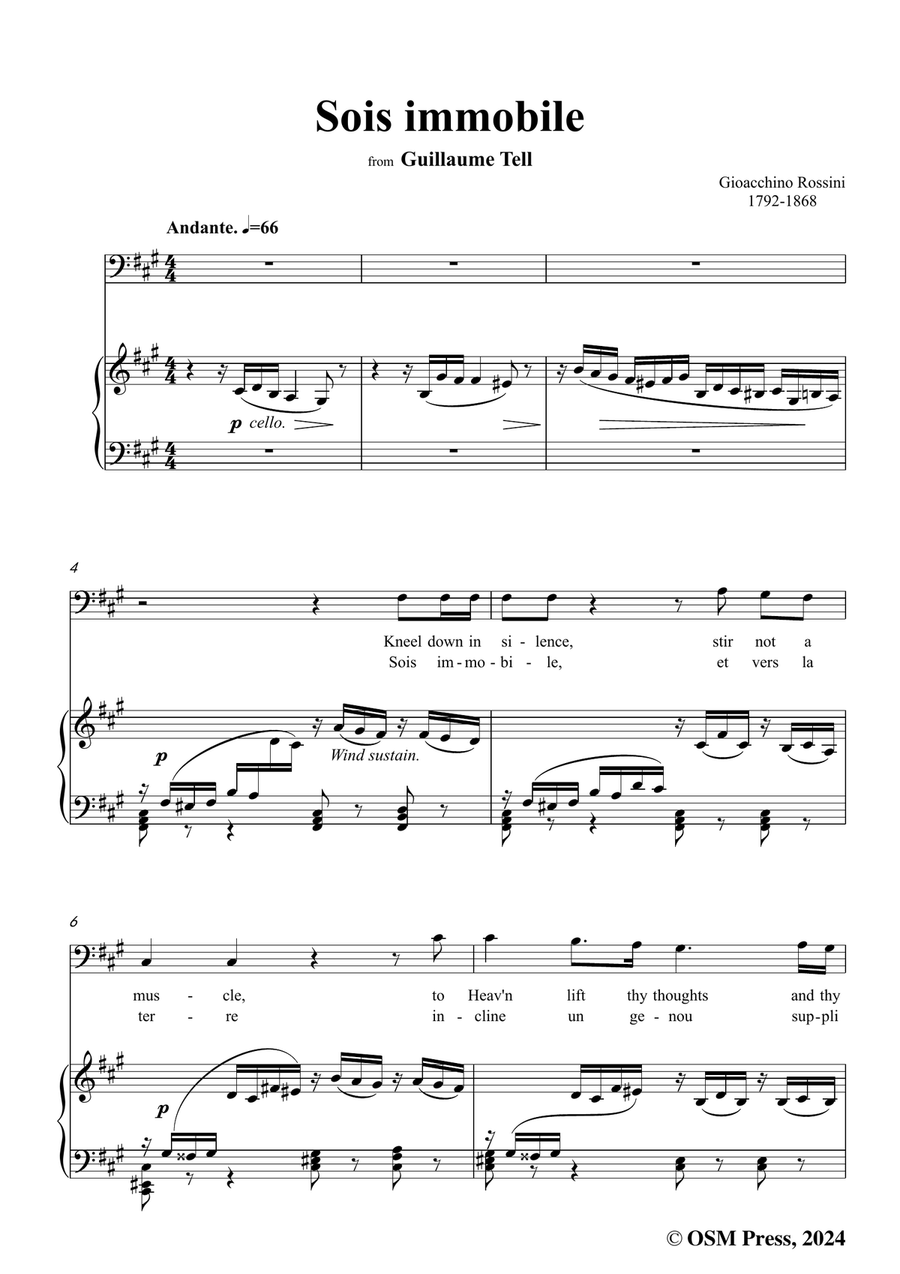 Rossini-Sois immobile,in f sharp minor Piano, Vocal scores gallery preview page 3