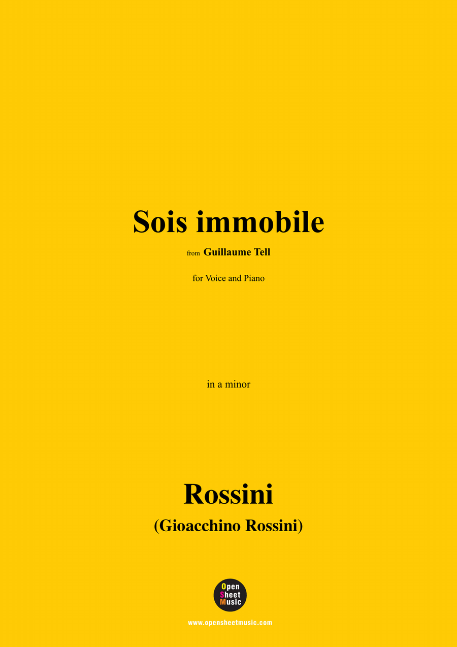 Rossini-Sois immobile,in a minor Piano, Vocal scores gallery preview page 1