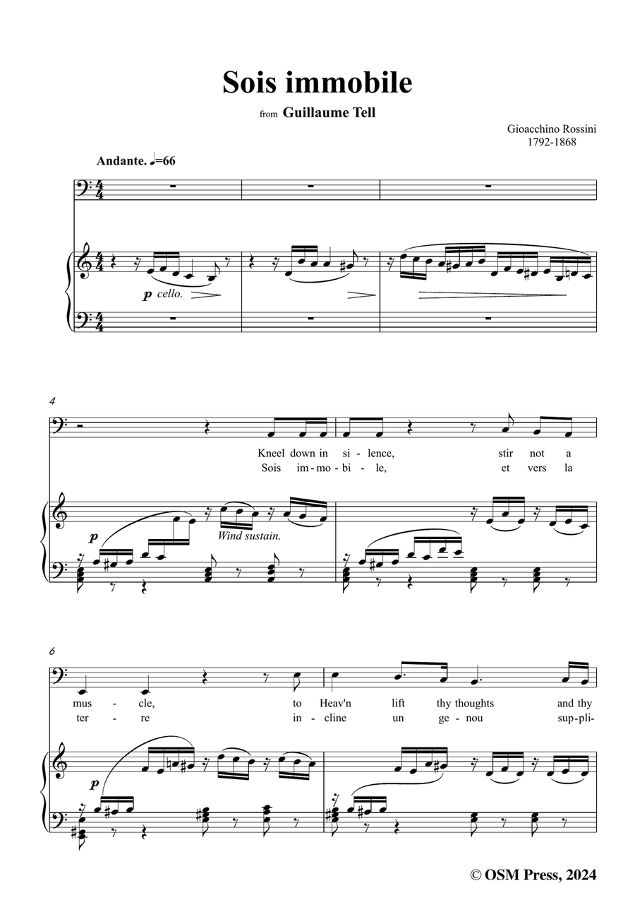 Rossini-Sois immobile,in a minor Piano, Vocal scores gallery preview page 3