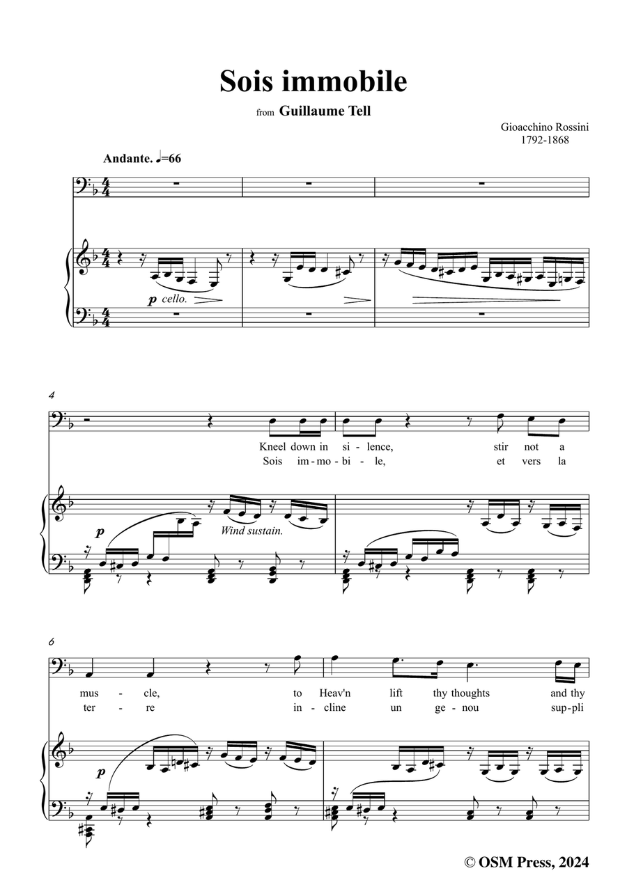 Rossini-Sois immobile,in d minor Piano, Vocal scores gallery preview page 3