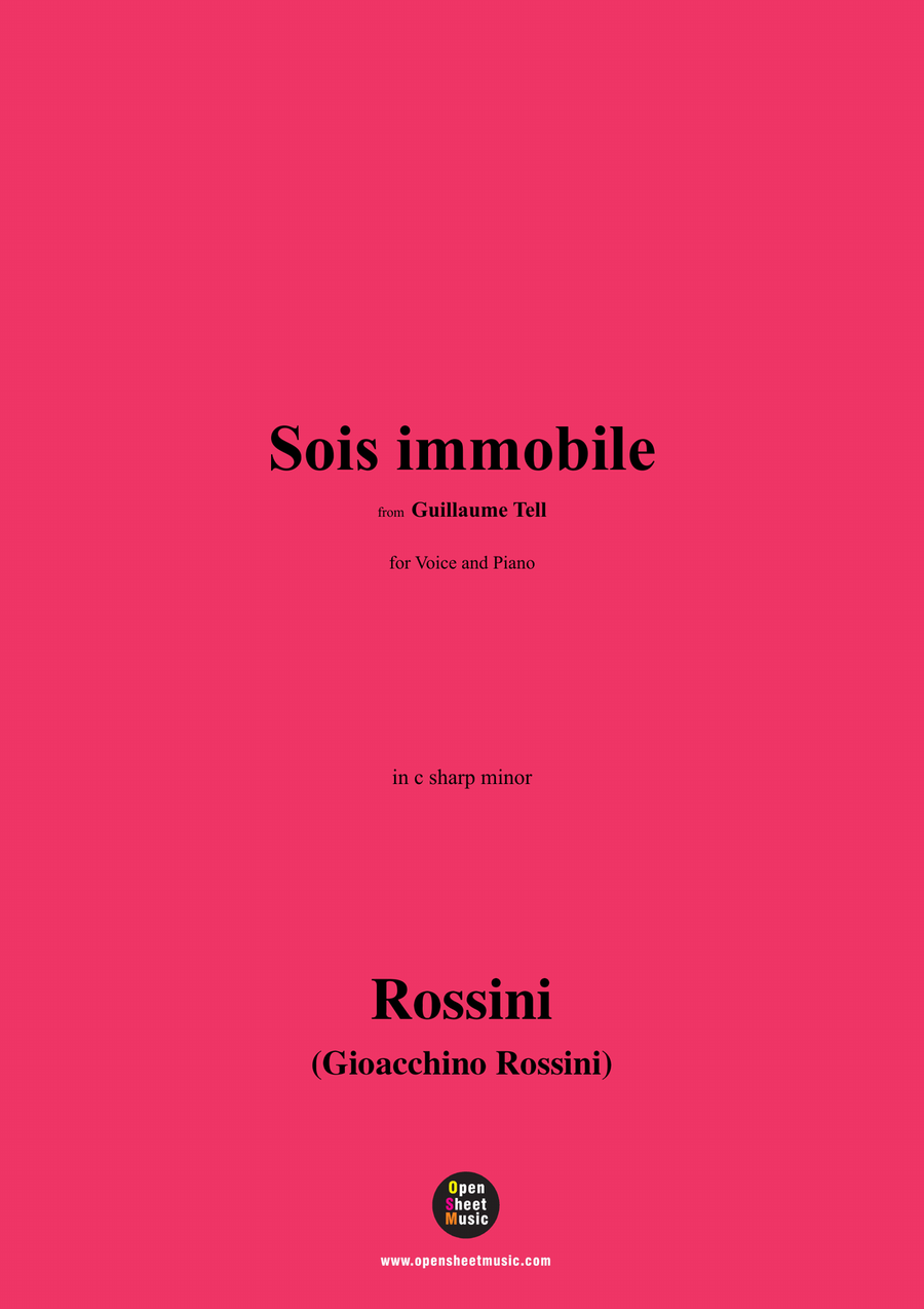 Rossini-Sois immobile,in c sharp minor Piano, Vocal scores gallery preview page 1