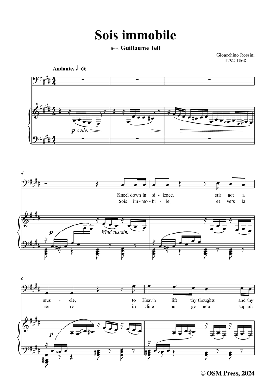 Rossini-Sois immobile,in c sharp minor Piano, Vocal scores gallery preview page 3