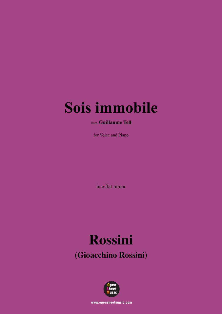 Rossini-Sois immobile,in e flat minor Piano, Vocal scores gallery preview page 1