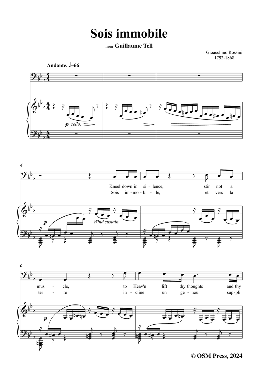 Rossini-Sois immobile,in c minor Piano, Vocal scores gallery preview page 3