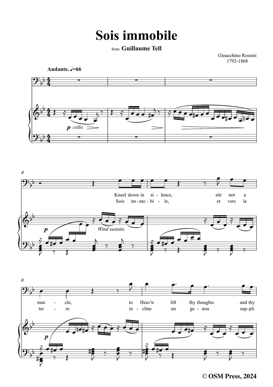 Rossini-Sois immobile,in g minor Piano, Vocal scores gallery preview page 3