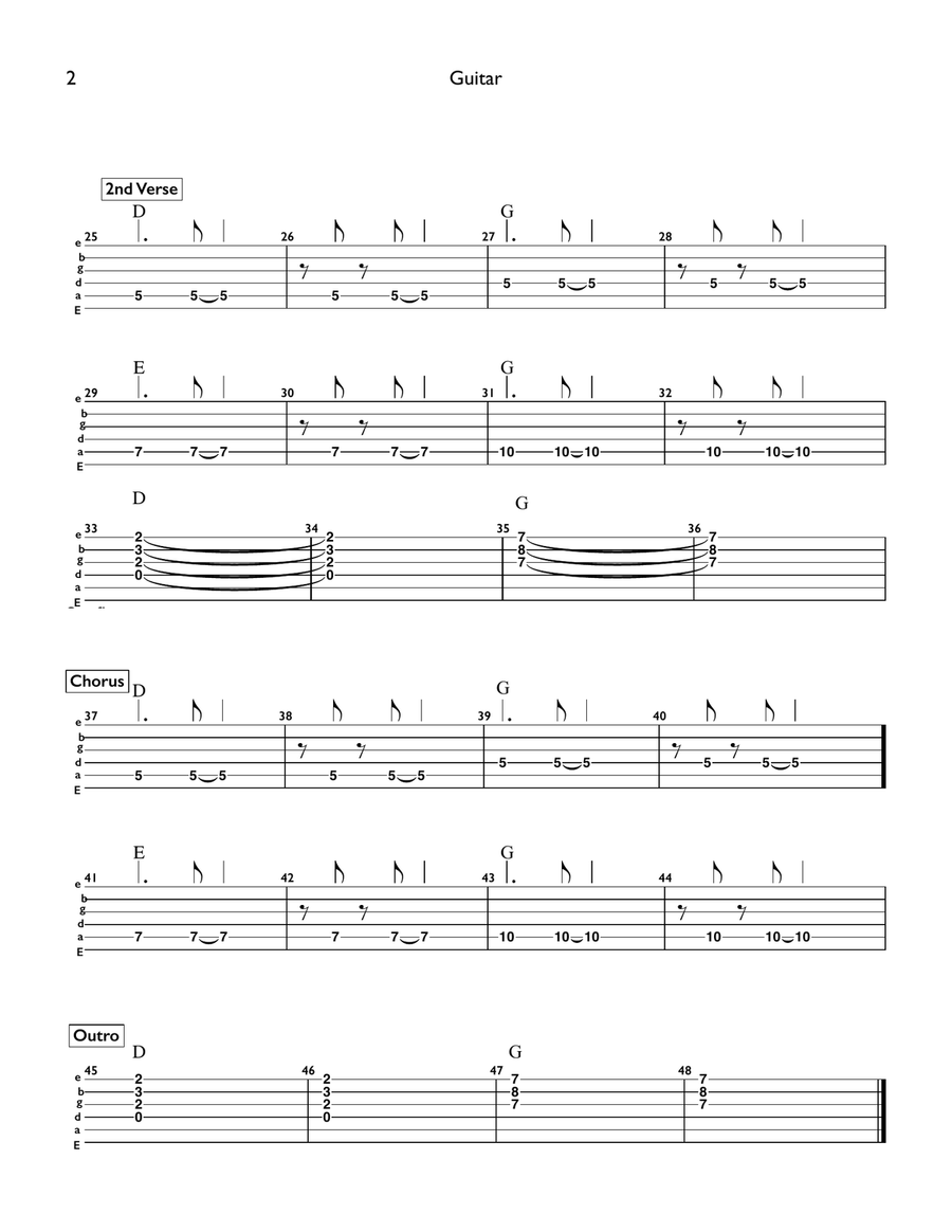 Sunflower Sunflower Acoustic Guitar scores gallery preview page 2