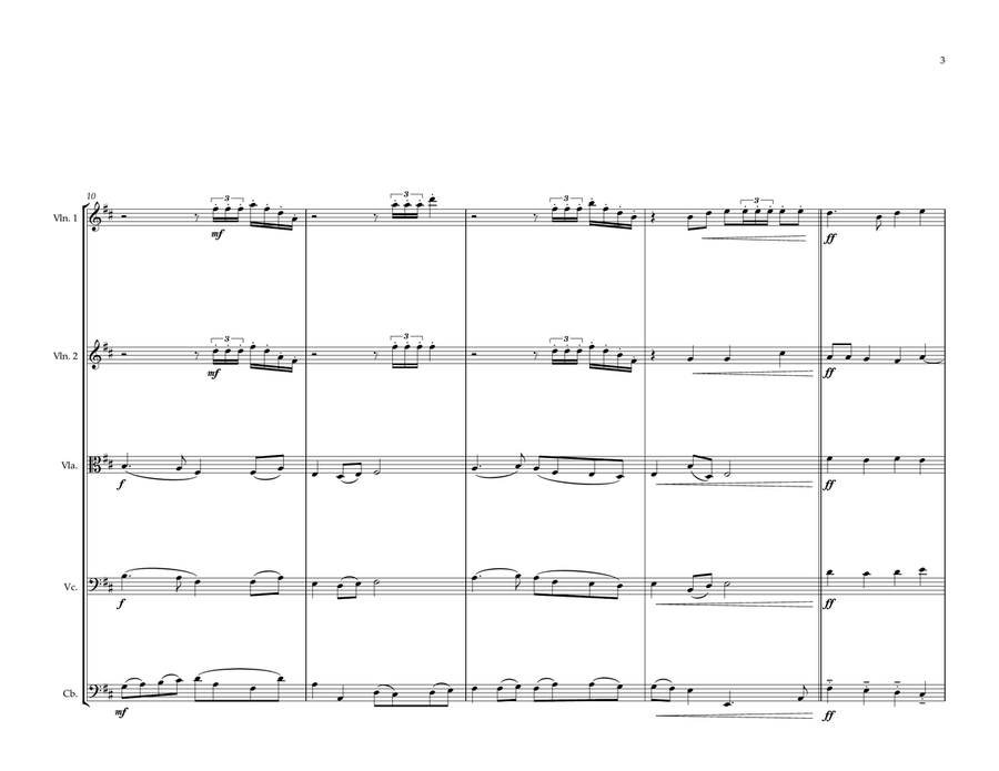 Mongolian National Anthem for String Orhestra String Orchestra scores gallery preview page 3