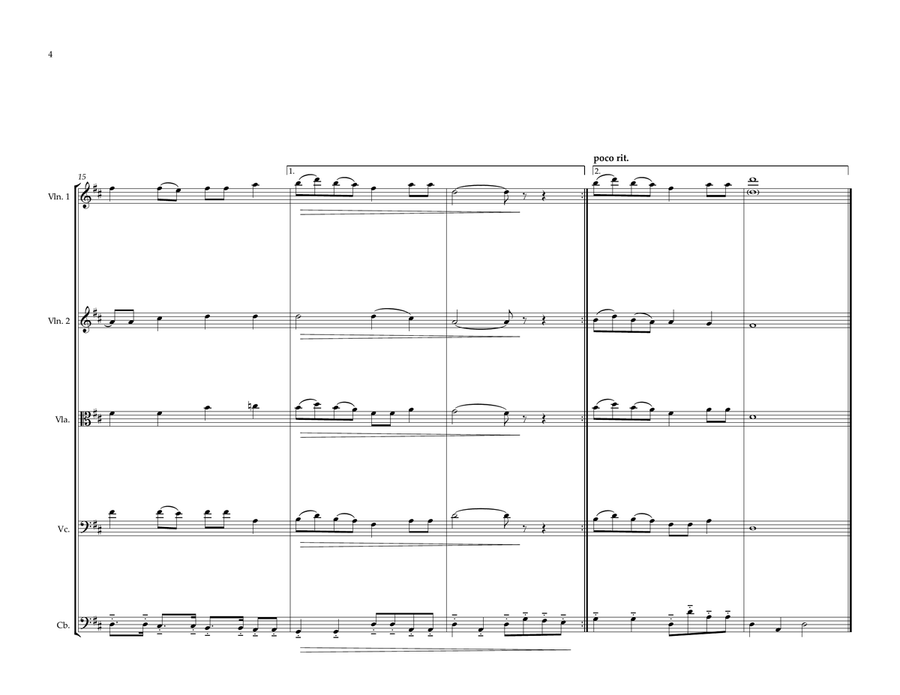 Mongolian National Anthem for String Orhestra String Orchestra scores gallery preview page 4