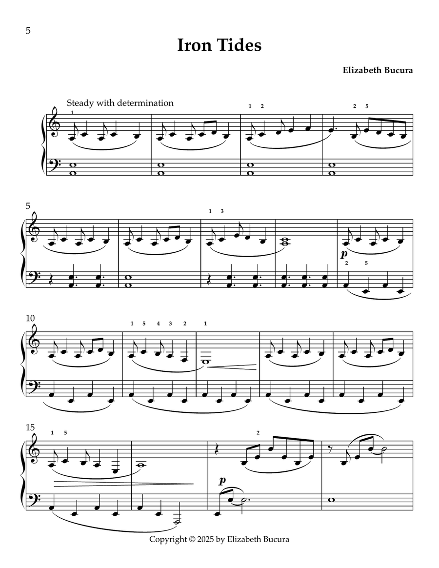 Iron Tides Piano Method scores gallery preview page 1