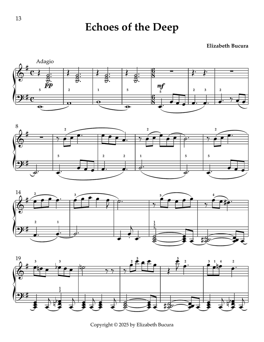 Echoes of the Deep Piano Method scores gallery preview page 1