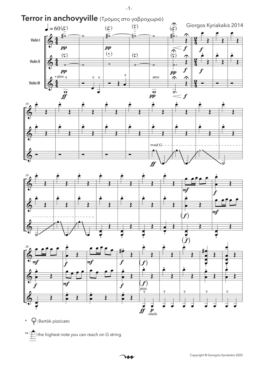 Terror in anchovyville - Score Only Chamber Music scores gallery preview page 3