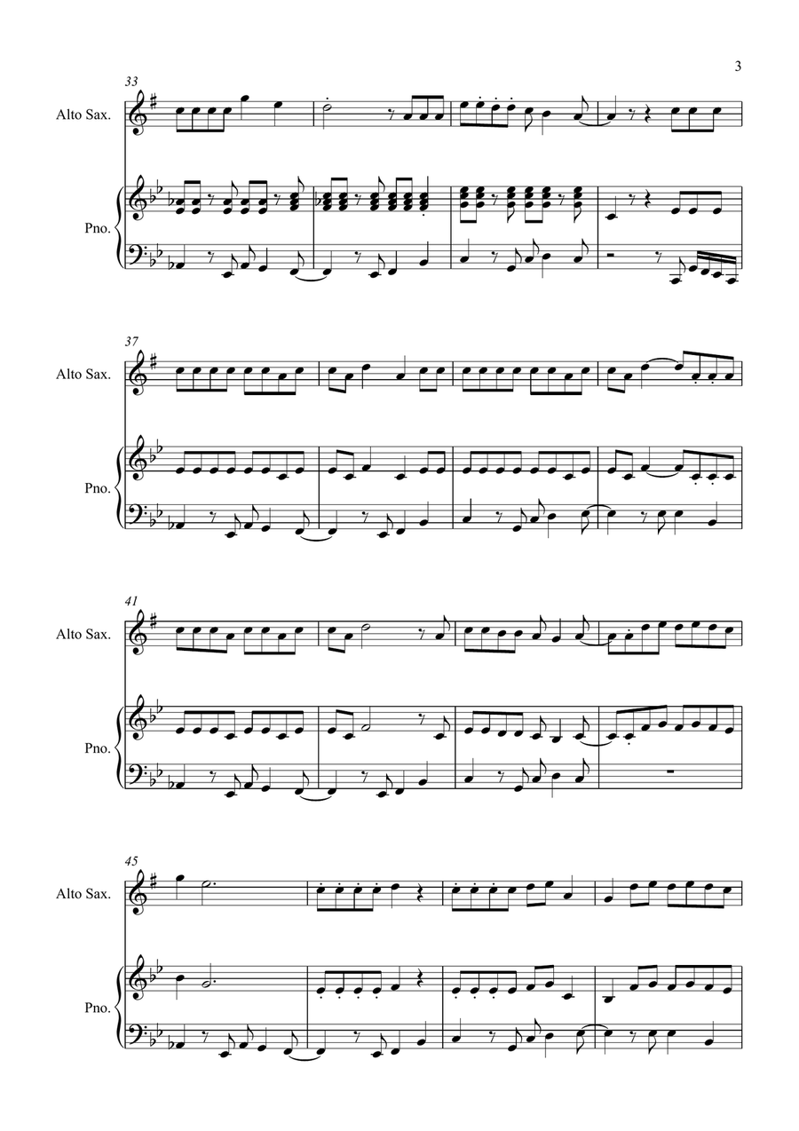 I Ain't Worried I Ain't Worried Alto Saxophone scores gallery preview page 3