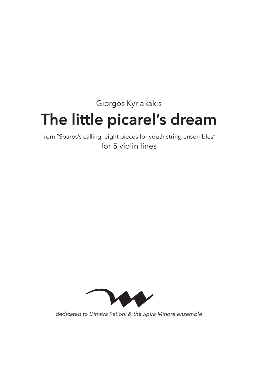 The little picarel’s dream - Score Only Chamber Music scores gallery preview page 1