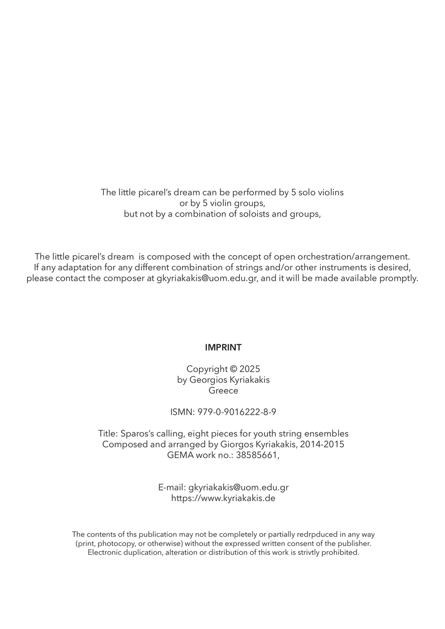 The little picarel’s dream - Score Only Chamber Music scores gallery preview page 2