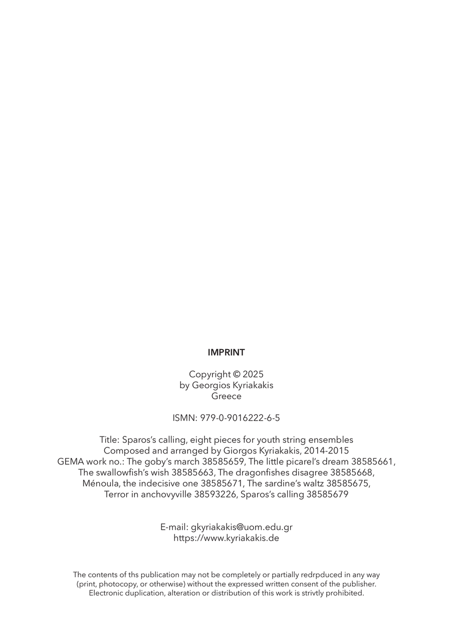 Sparos’s calling (complete colection) - Score Only Chamber Music scores gallery preview page 2