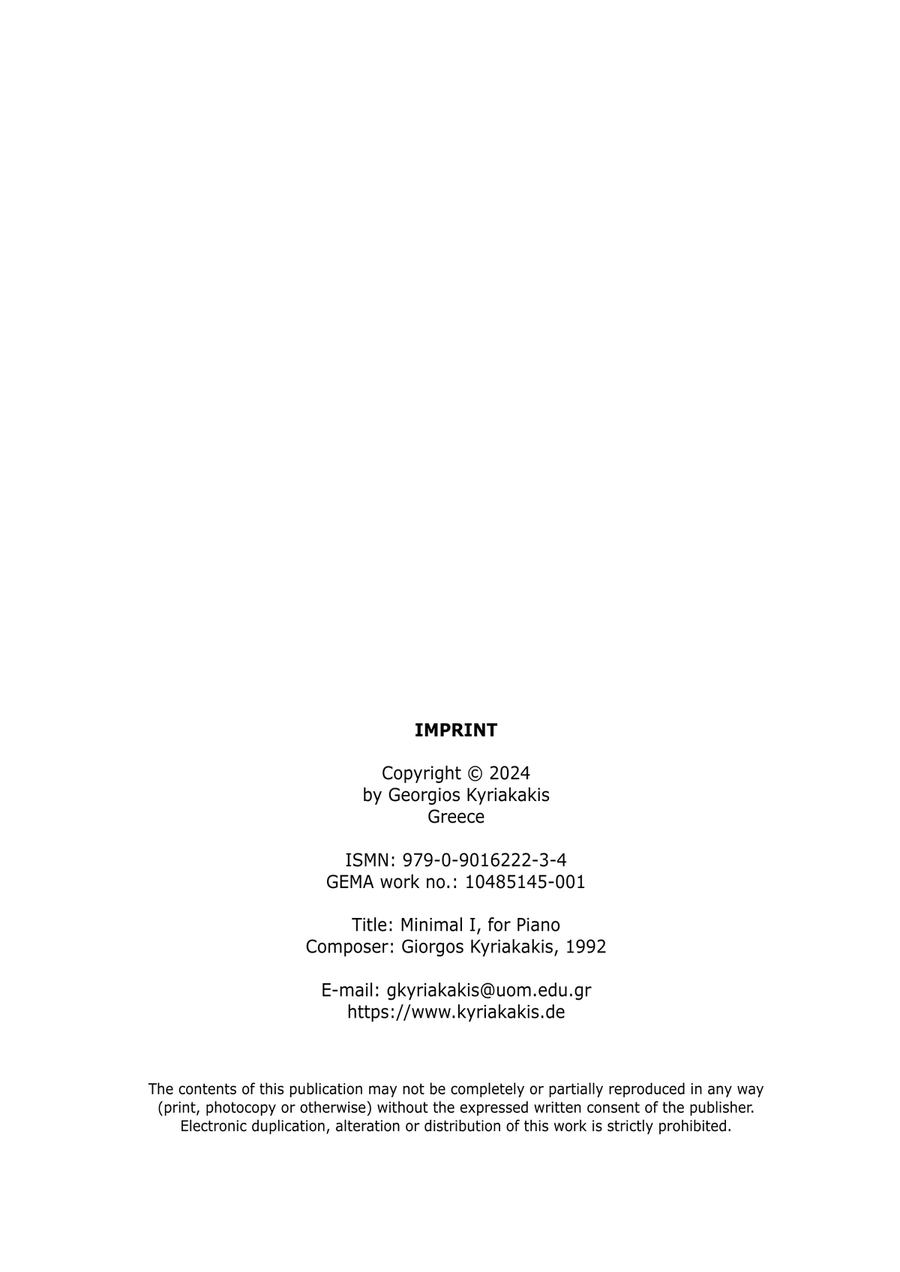 Minimal I&II Piano Solo scores gallery preview page 2