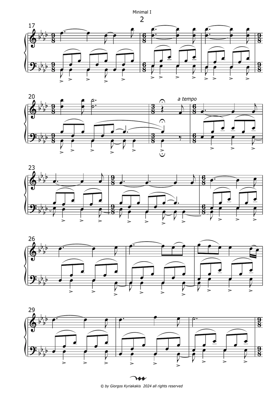 Minimal I&II Piano Solo scores gallery preview page 4