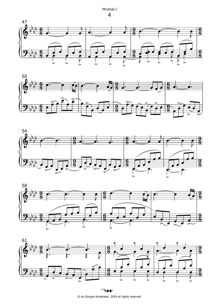 Minimal I&II Piano Solo scores gallery preview page 6