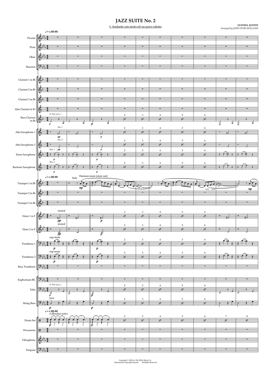 Jazz Suite No. 2 Concert Band scores gallery preview page 1