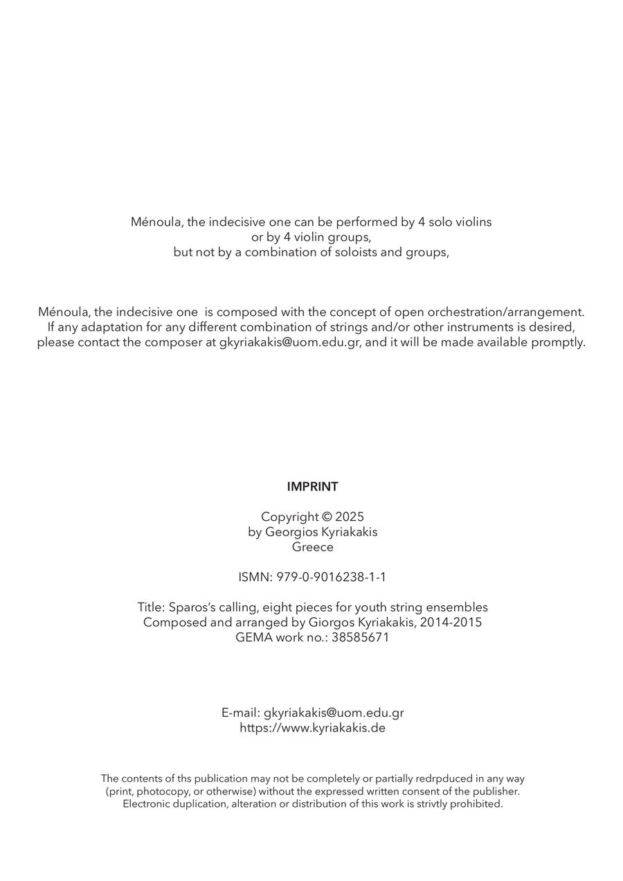 Ménoula, the indecisive one - Score Only Chamber Music scores gallery preview page 2
