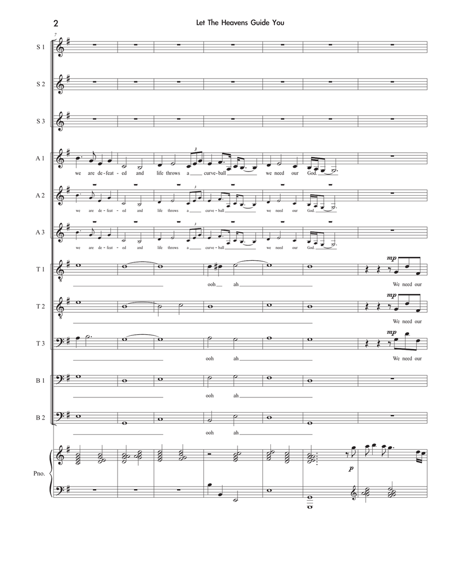 Let The Heavens Guide You Divisi scores gallery preview page 2