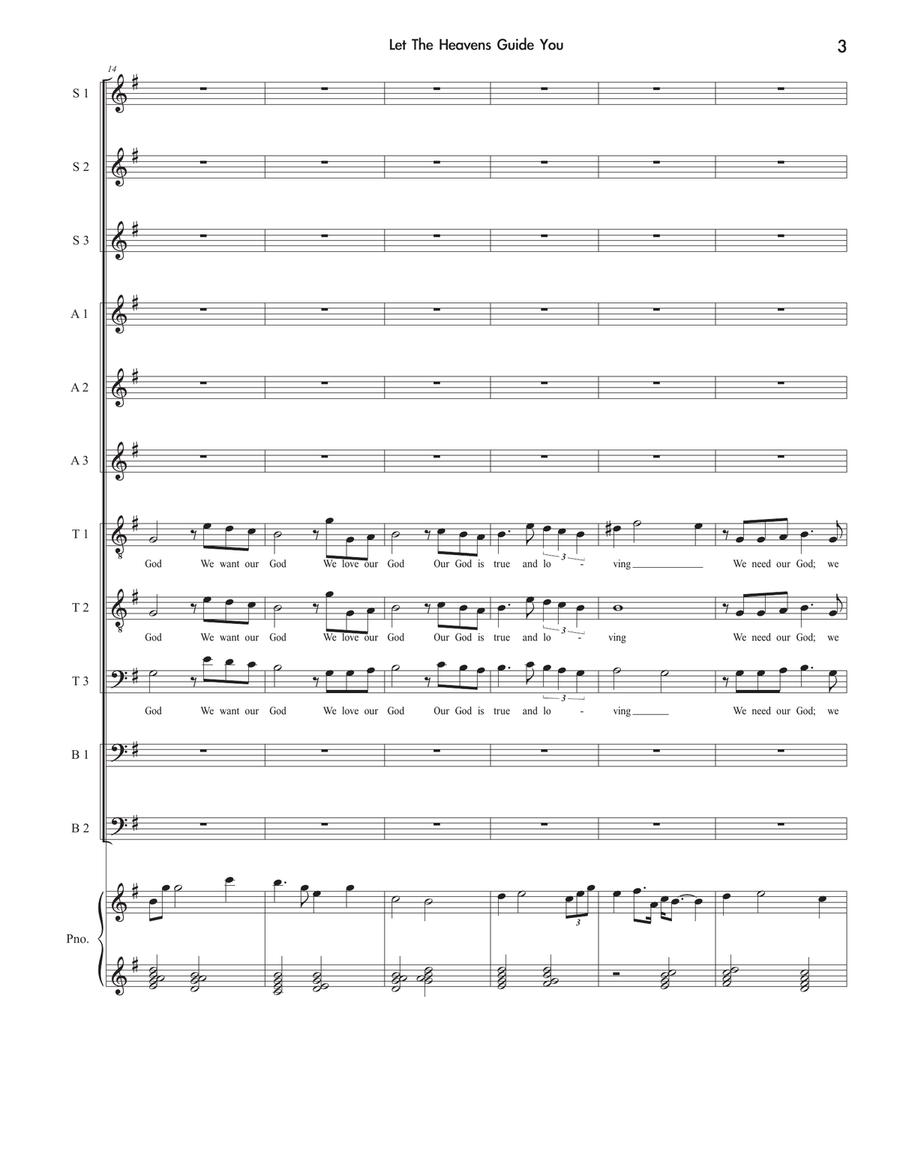 Let The Heavens Guide You Divisi scores gallery preview page 3