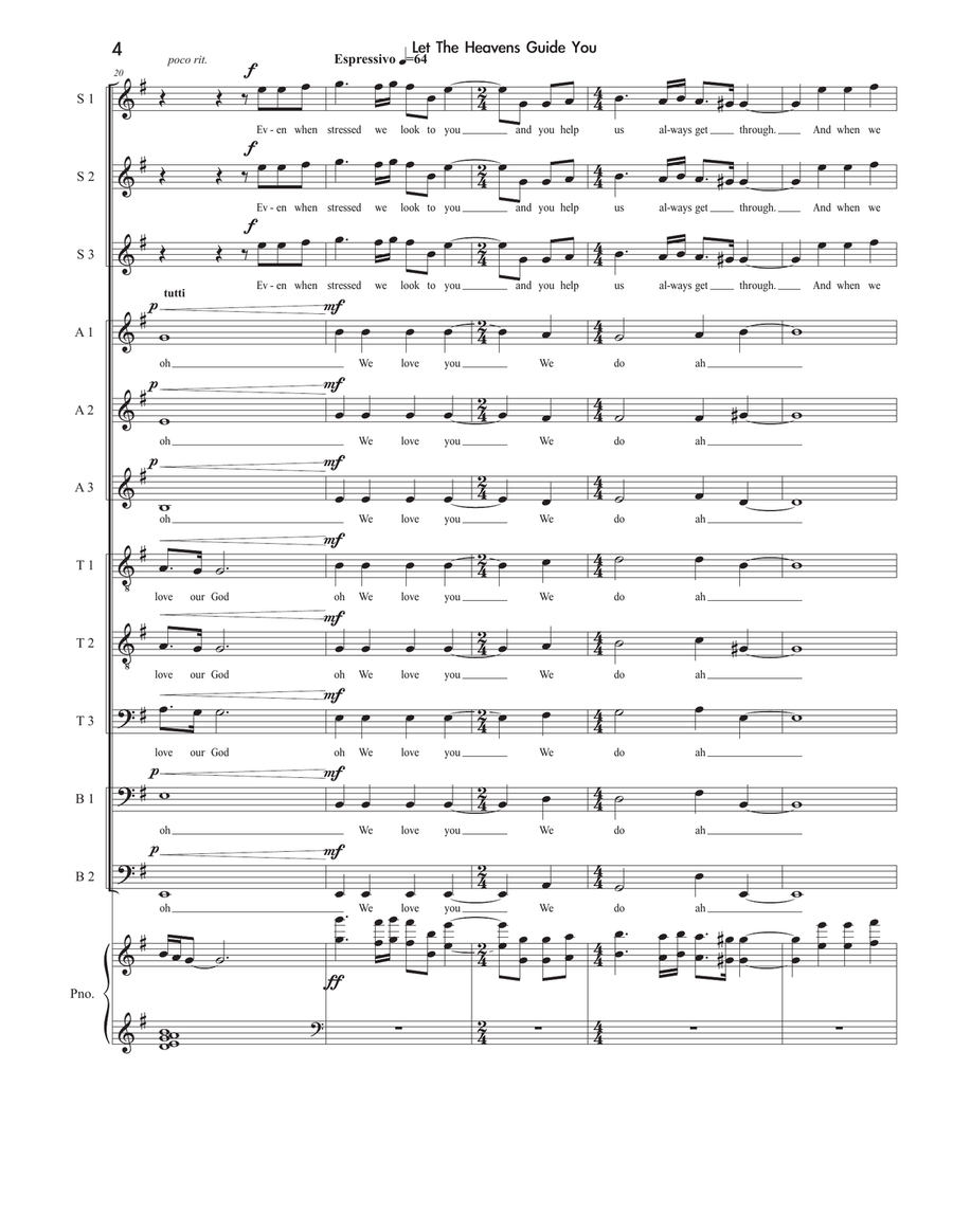 Let The Heavens Guide You Divisi scores gallery preview page 4