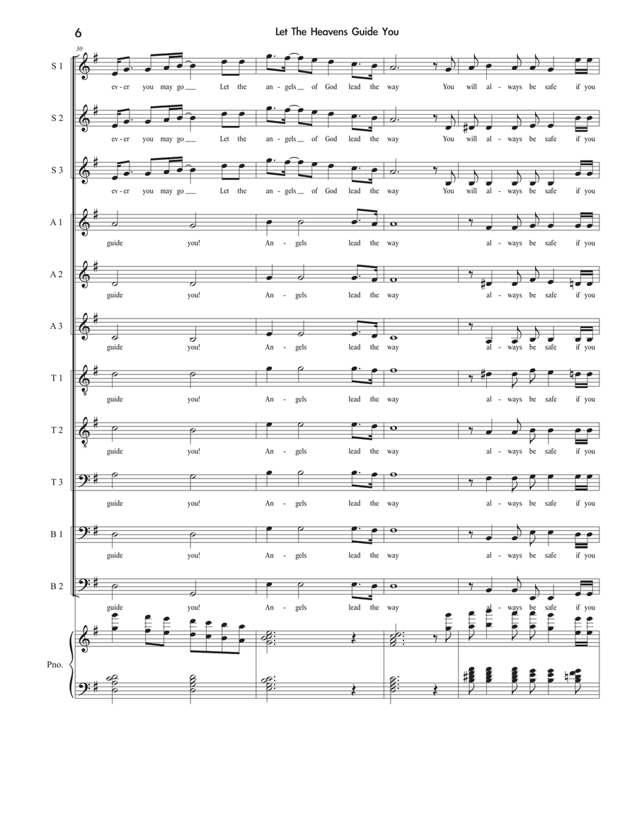 Let The Heavens Guide You Divisi scores gallery preview page 6