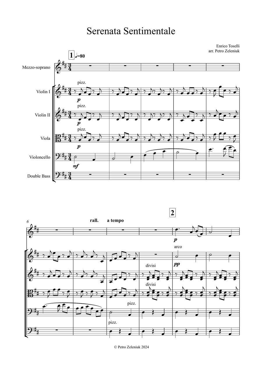 Serenade (Nightingale Serenade) Chamber Music scores gallery preview page 1