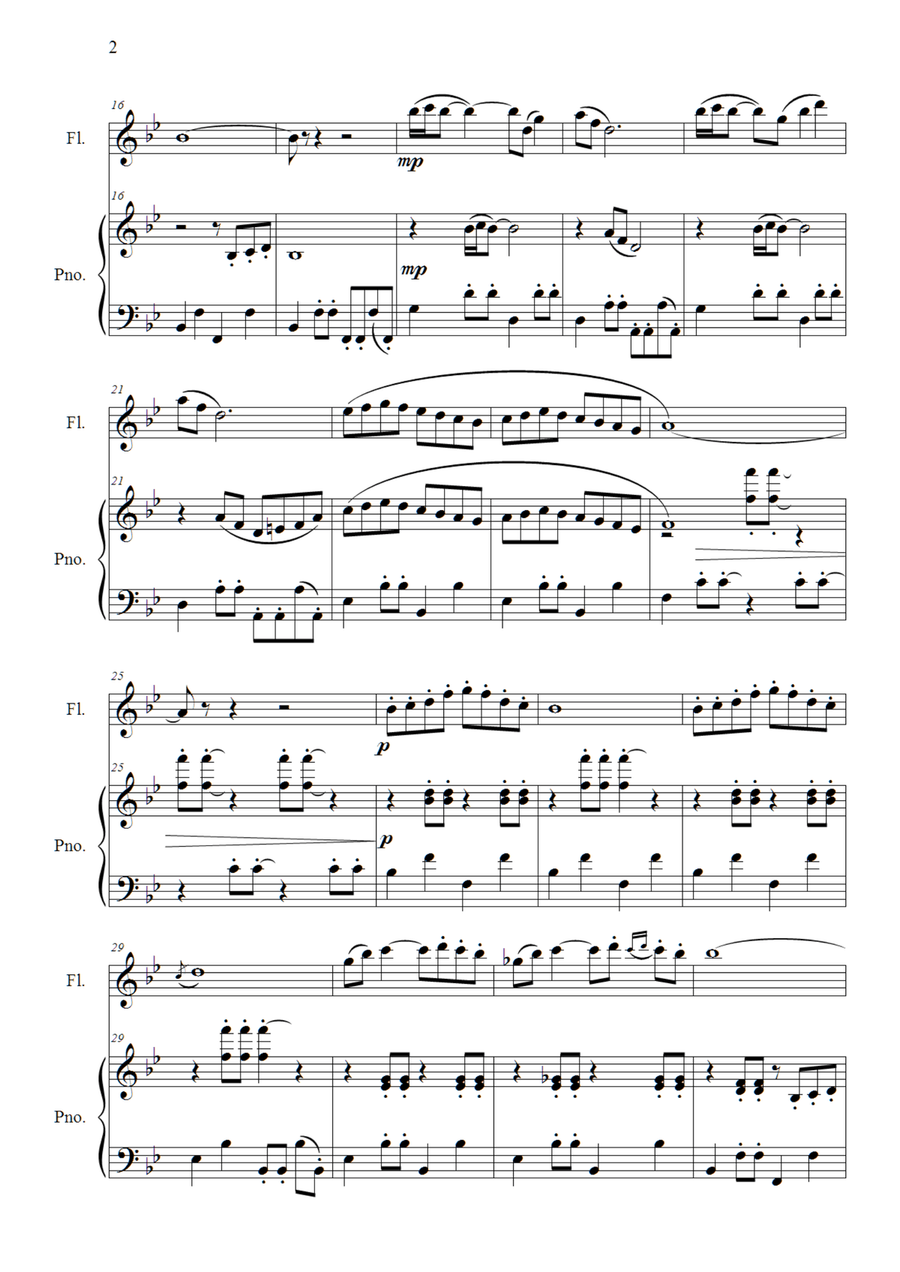 Maneki-Neko for Flute and Piano Woodwind Duet scores gallery preview page 2