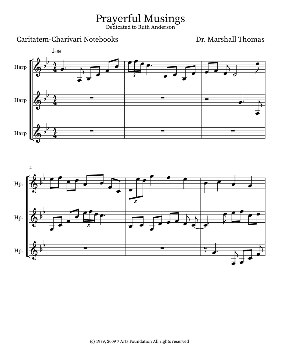 Prayerful Musings Prayerful Musings Small Ensemble scores gallery preview page 1