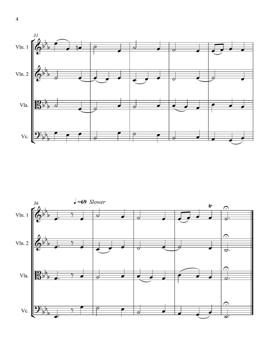 Eternal Power, Whose High Abode String Quartet scores gallery preview page 4