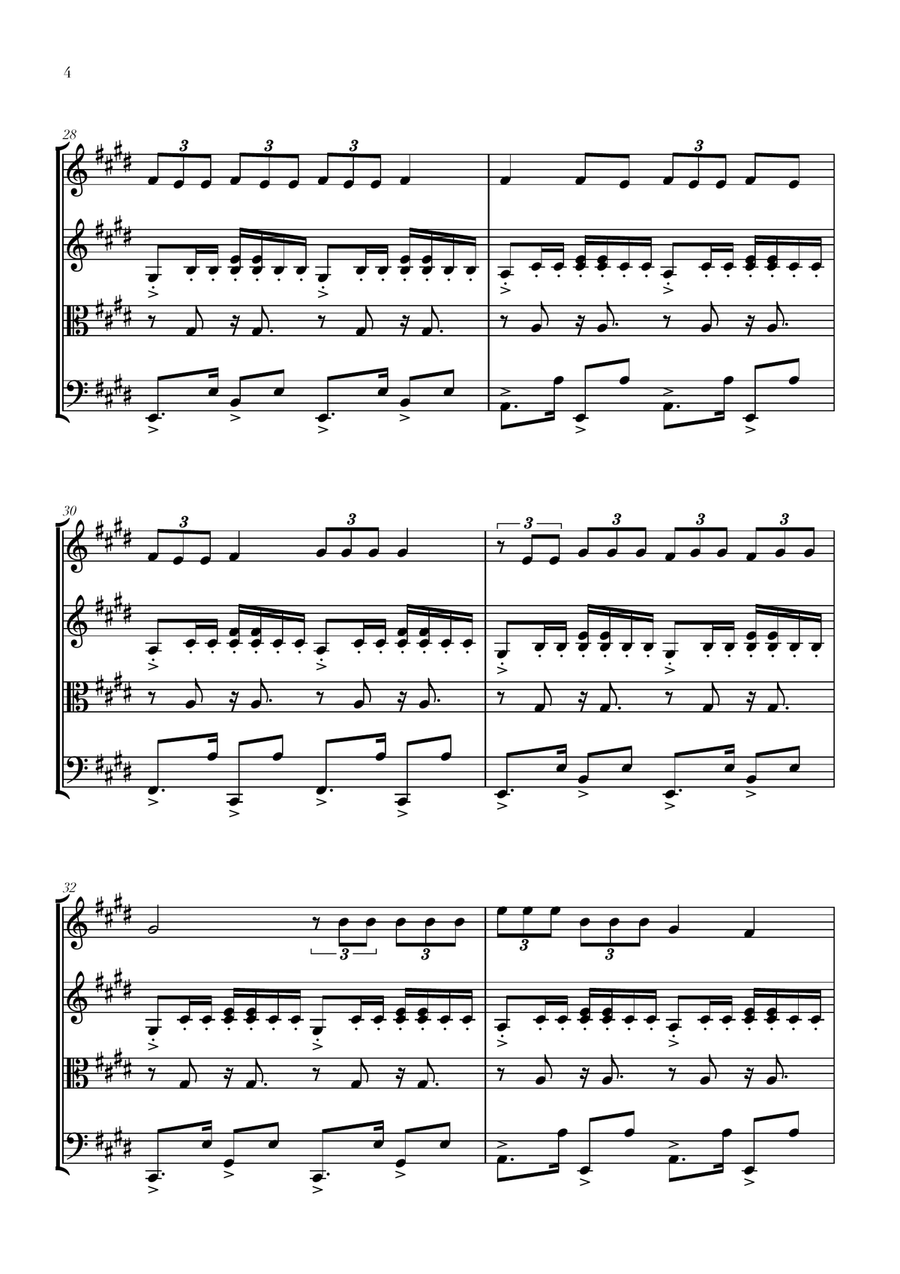 Dtmf Dtmf String Quartet scores gallery preview page 4