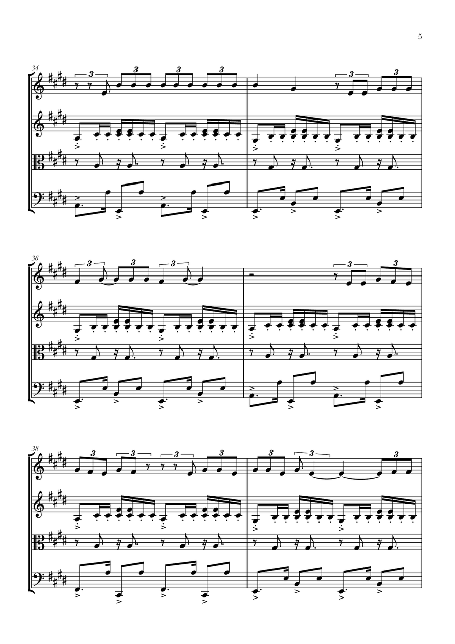 Dtmf Dtmf String Quartet scores gallery preview page 5