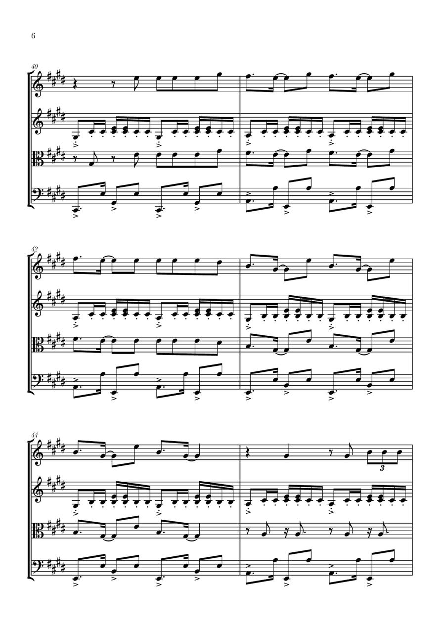 Dtmf Dtmf String Quartet scores gallery preview page 6