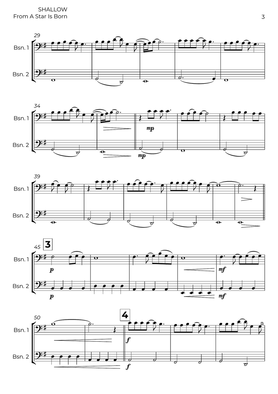 Shallow Shallow Woodwind Duet scores gallery preview page 3